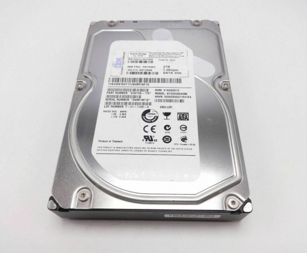 Hdd Lff Sata 2Tb 7.2K 3G Ibm